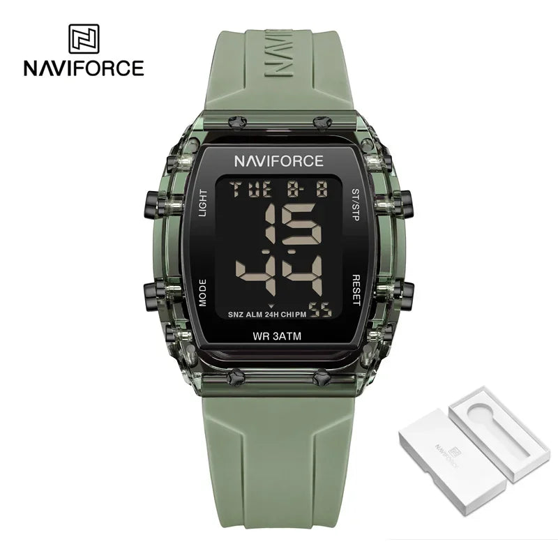 NAVIFORCE Women Wristwatch High Quality Waterproof Silicone Strap Clock Fashion Sport Luminous Electronic Watch Relogio Feminino