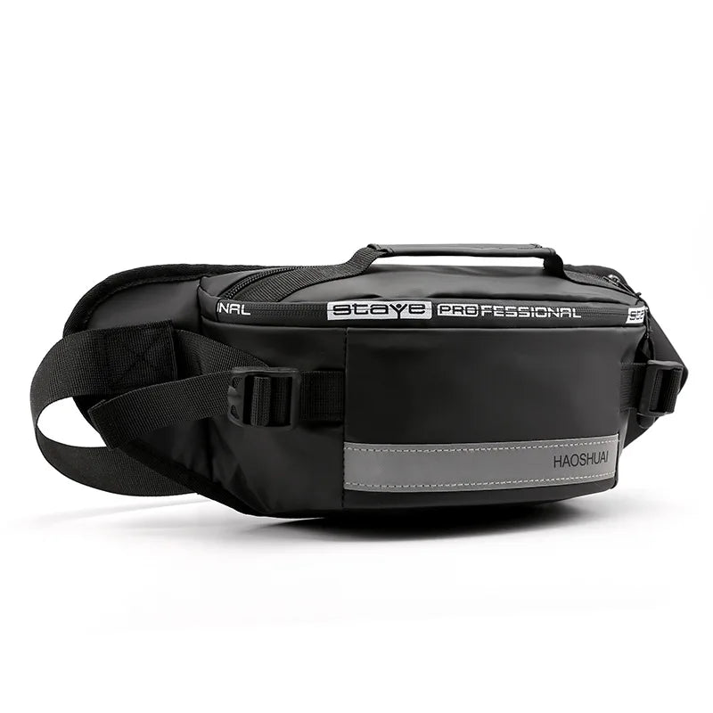 Outdoor Anti-Theft Waist Bag Men Fashion Reflective Run Fanny Pack New Waterproof Cell Phone Storage Bag Male Travel Belt Bag