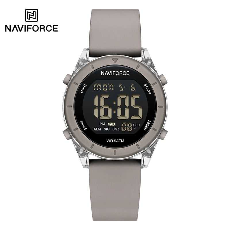 NAVIFORCE Sports Watch 2024 New Fashion Watches Waterproof Electronic LED Luminous Wristwatch Women's Sport Digital Round Clock