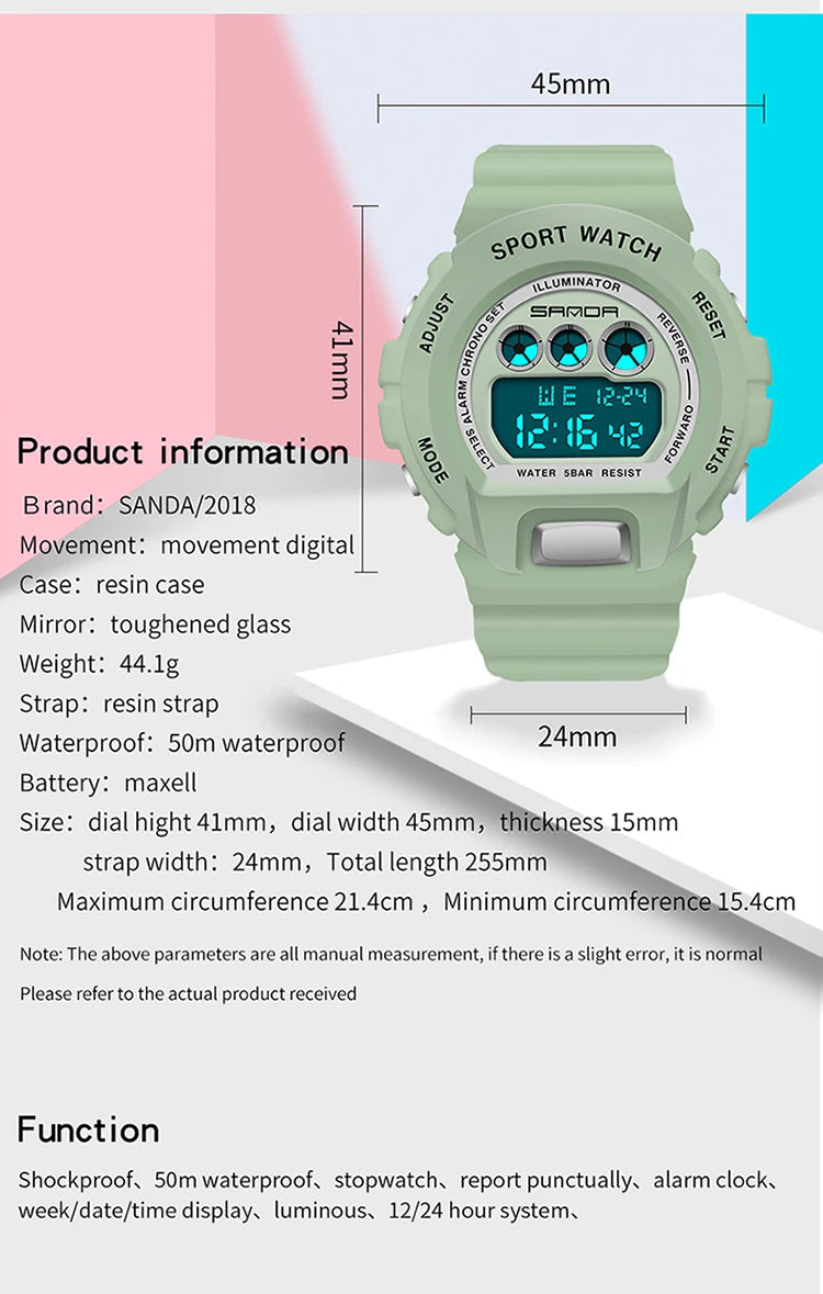 Waterproof sport military watches