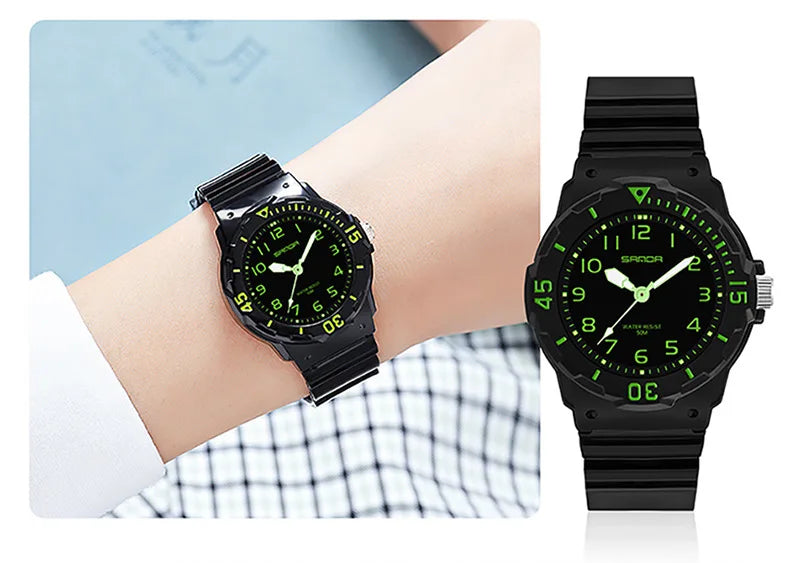 UTHAI Women Watch Sports Fashion Trend Outdoor Waterproof Creative Fresh Female High School Student Fashion Quartz Wristwatches