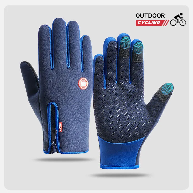 Men's Cycling Gloves Winter Touchscreen Warm Women Bicycle Gym Outdoor Driving Motorcycle Waterproof Thermal Non-Slip Gloves