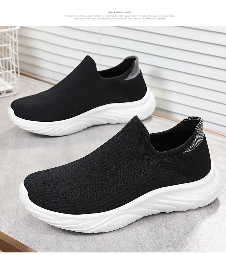 Knitted fabrics casual walking Shoes