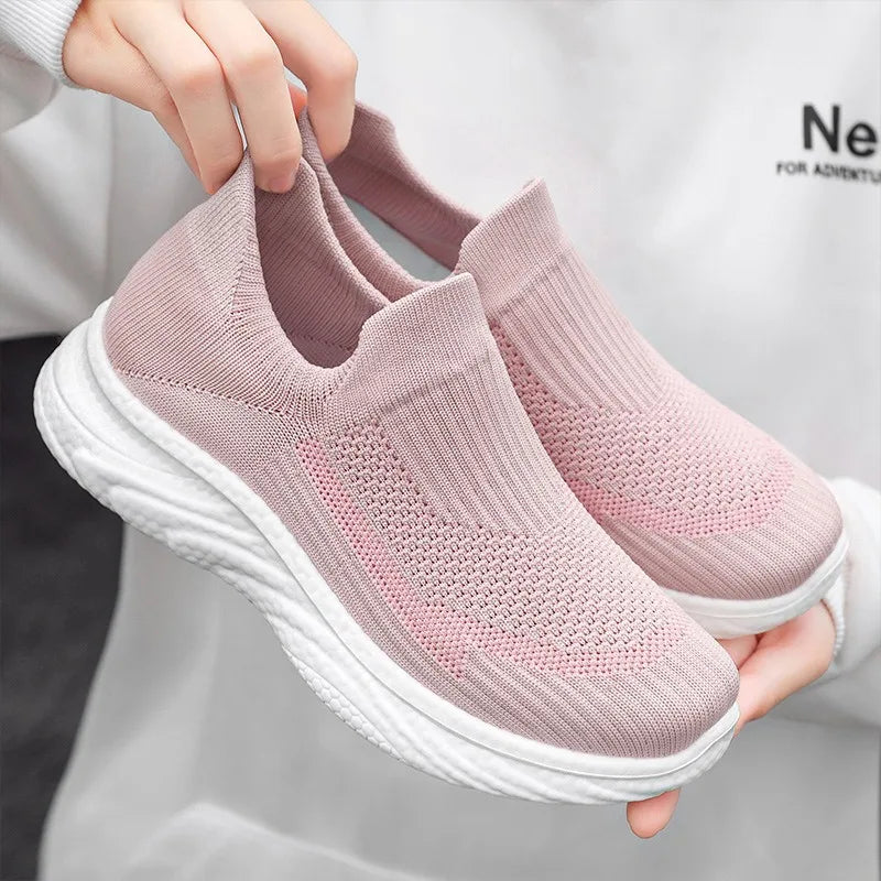 Knitted fabrics casual walking Shoes