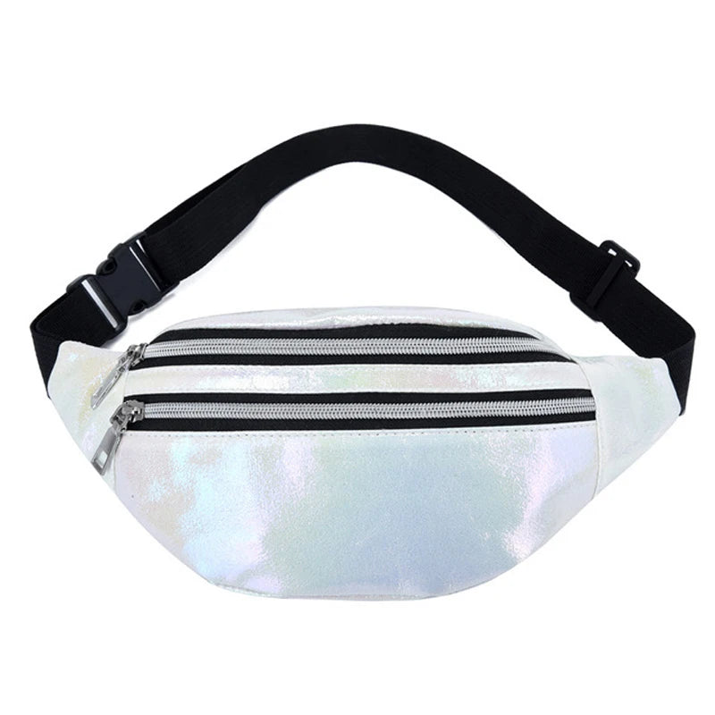 Men Women Fanny Waist Bag Pack Male Belt Pouch For Holographic Belly Banana Lady Kangaroo Bum Hip Side Sport Sachet Waistbag Sac