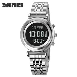 SKMEI 1892  Pilgrimage Time Reminder Qibla Direction Function Watch Muslim Digital Watch Women Led Light Display Sport Watch