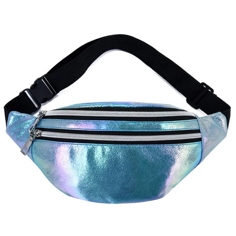 Men Women Fanny Waist Bag Pack Male Belt Pouch For Holographic Belly Banana Lady Kangaroo Bum Hip Side Sport Sachet Waistbag Sac