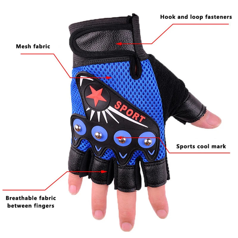 Cycling Gloves Half Finger Motorcycle Bicycle Breathable Anti-slip MTB Bike Fitness Sport Training Glove