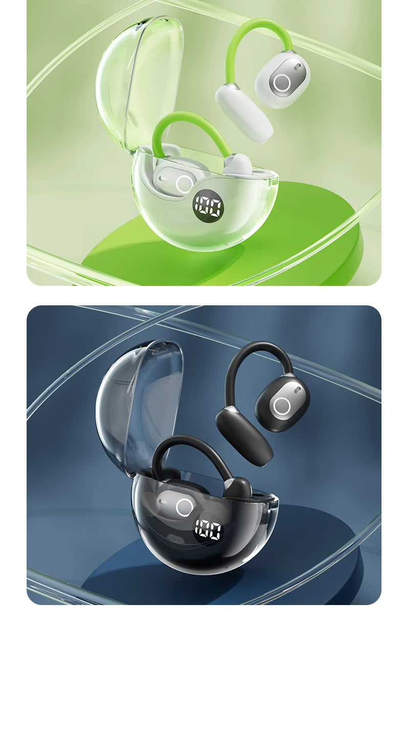 M80 Wireless Earphones ANC Bluetooth Headphone LED Display Wireless Headset Open Earbuds WIth Mic For Sports Running Cycling