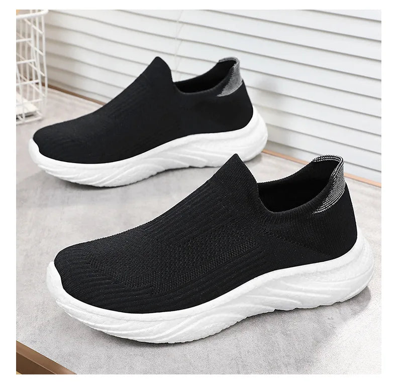 Knitted fabrics casual walking Shoes