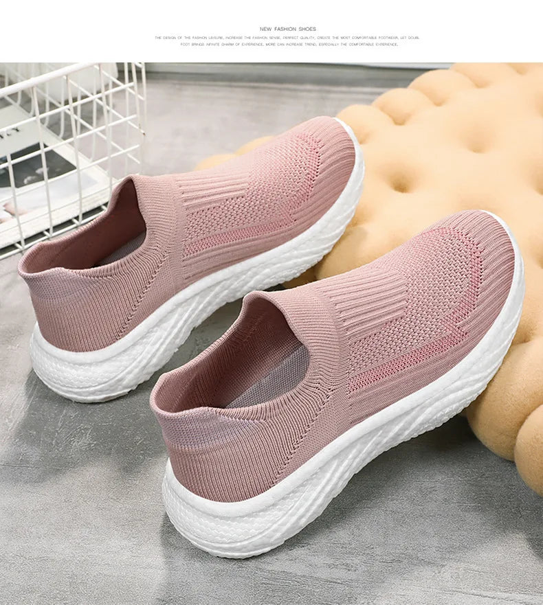 Knitted fabrics casual walking Shoes