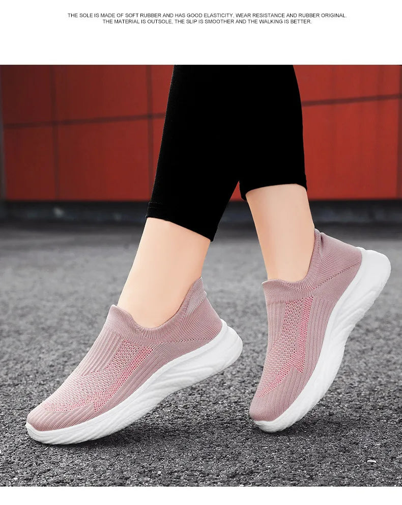 Knitted fabrics casual walking Shoes