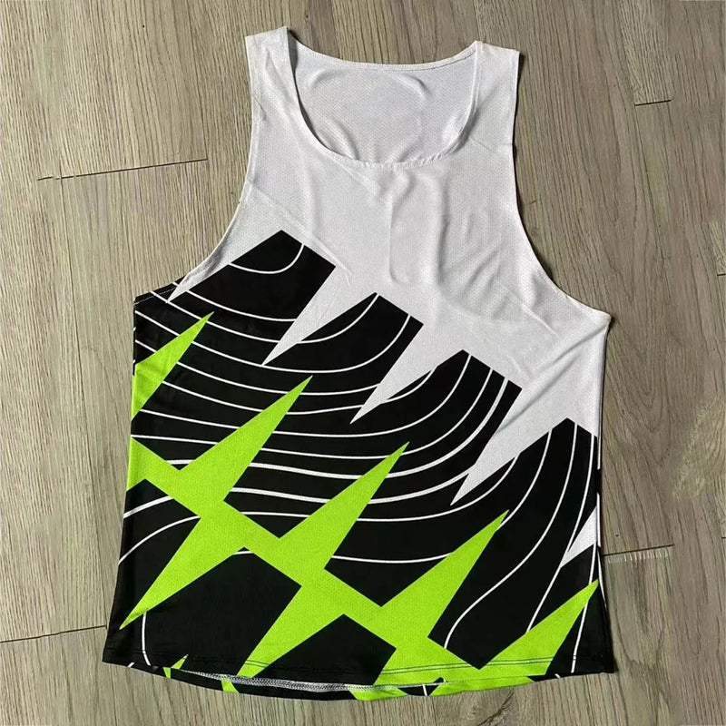 Running Vest Athletics Tank Top Runnning Speed Fitness Shirt Sleeveless Mens Clothing Athlete Track Field Singlet Customization