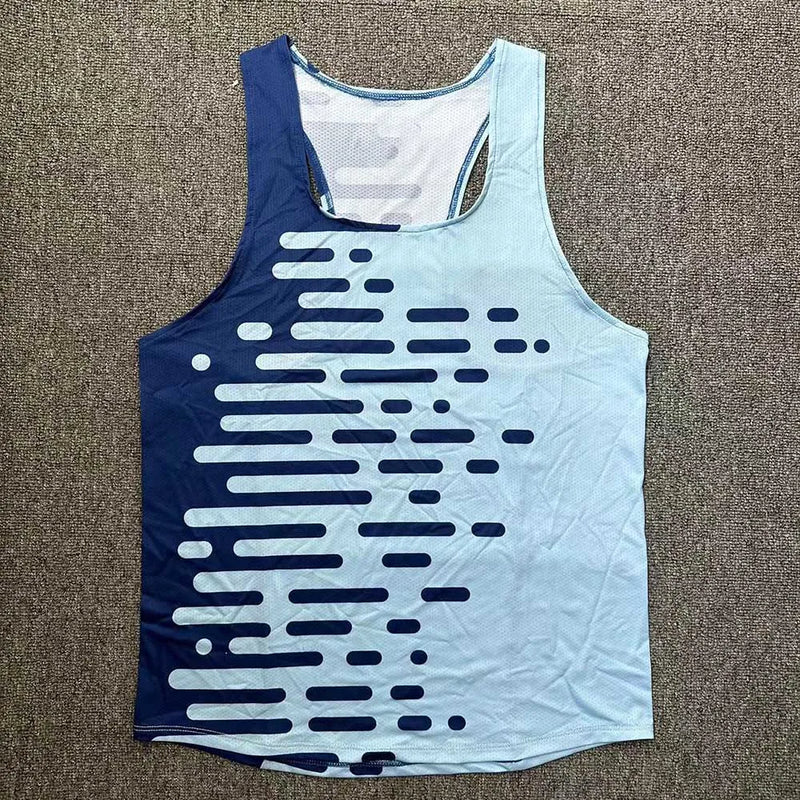 Israel Run Athletics Tank Top Runnning Speed Singlet Fitness Shirt Mens Clothing Guys Sleeveless Track Field Vest Customization