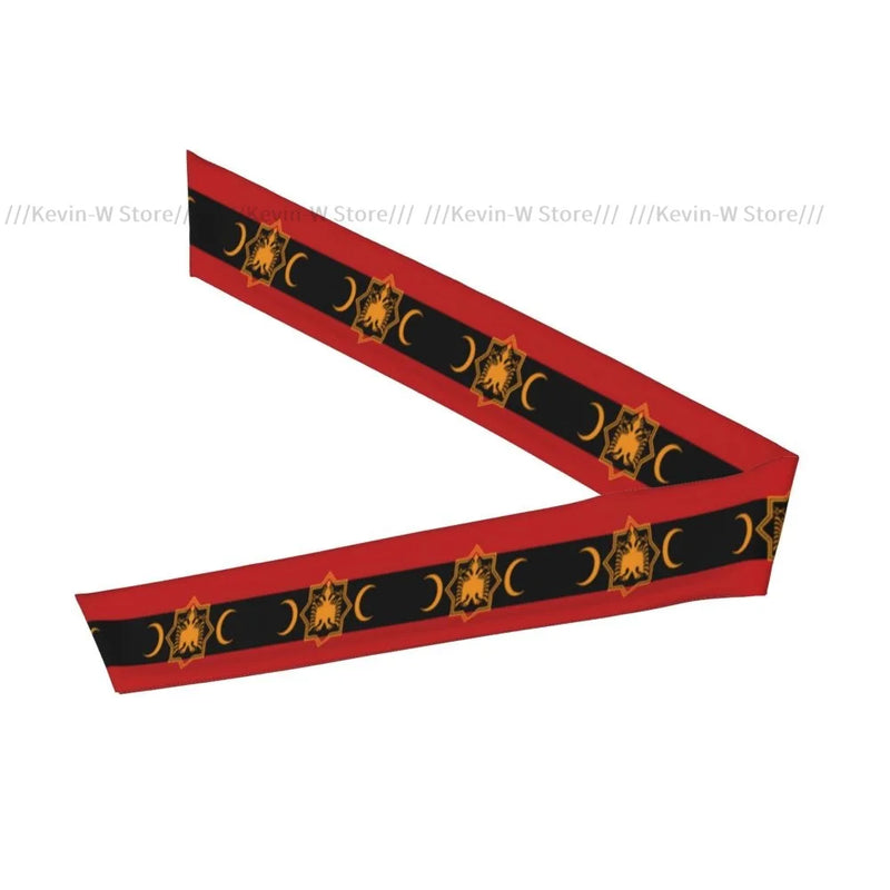 Islamic Albanian Flag Bandanas Hairband Head Tie Sports Headband for Running Tennis Karate Athletics Brief Style