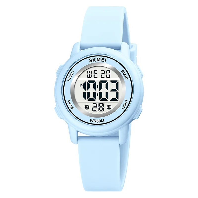 Skmei Fashion LED Light Stopwatch Digital Sports Watches Women Student Waterproof Calendar Wristwatch For Ladies Female Alarm