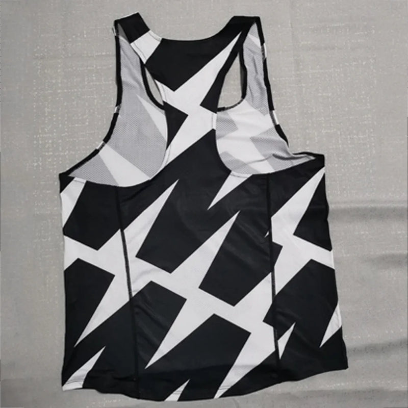 Running Vest Athletics Tank Top Runnning Speed Fitness Shirt Sleeveless Mens Clothing Athlete Track Field Singlet Customization