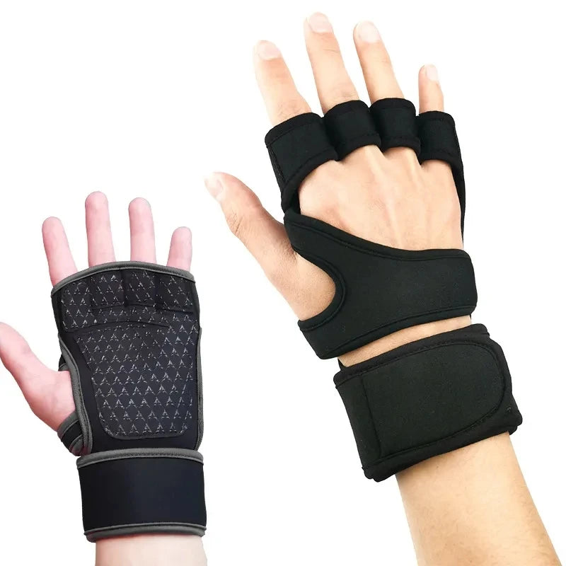 Weight Lifting Training Gloves for Women Men Fitness Sports Body Building Gymnastics Grips Gym Hand Palm Wrist Protector Gloves