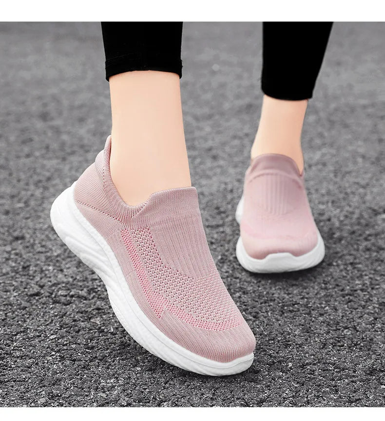 Knitted fabrics casual walking Shoes