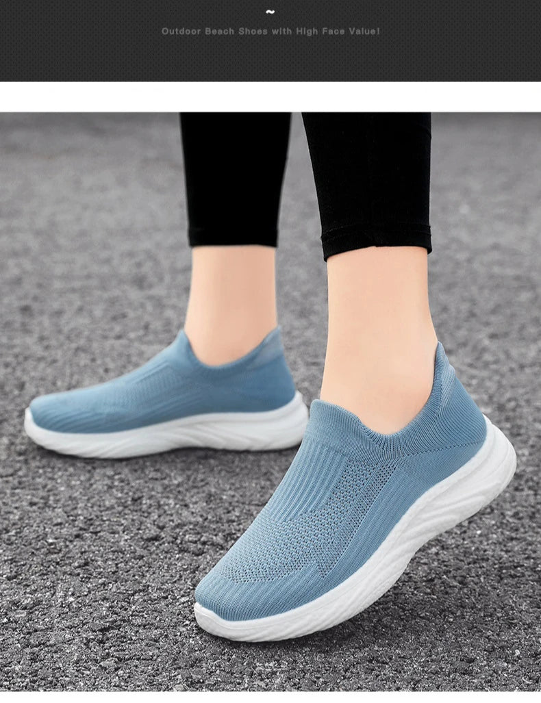 Knitted fabrics casual walking Shoes