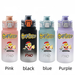 Garfield 750ml Plastic Anti-drip Water Bottle for Fitness and Sports Drinking  Large Capacity  Children Students