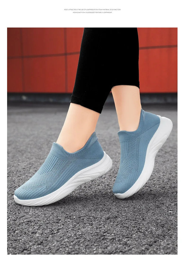 Knitted fabrics casual walking Shoes