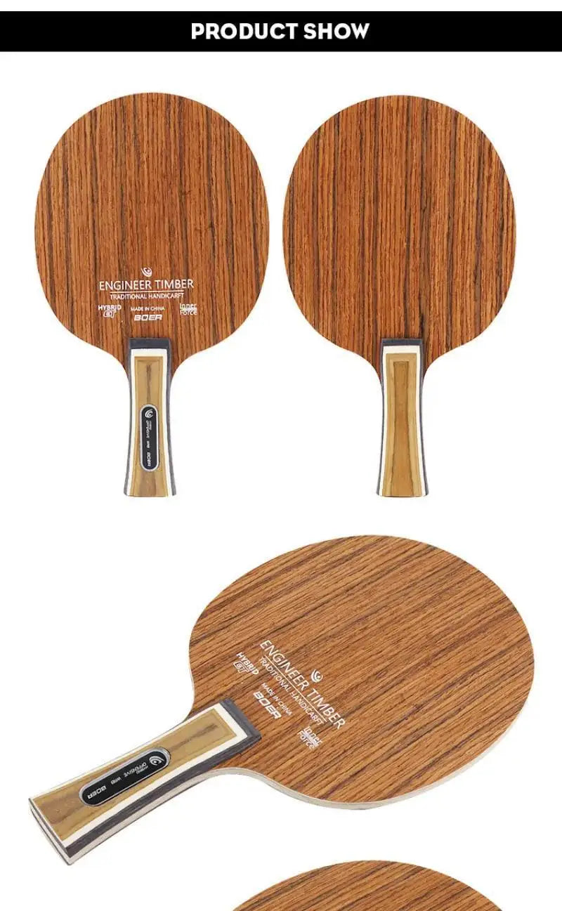 Rosewood Table Tennis Board Professional Ping Pong Paddle Table Tennis Racket Bottom Plate 7 Ply Ping Pong Blade FL / CS Handle