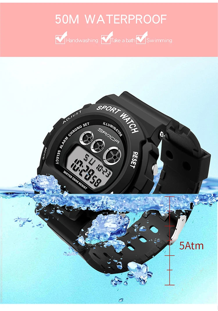 Waterproof sport military watches