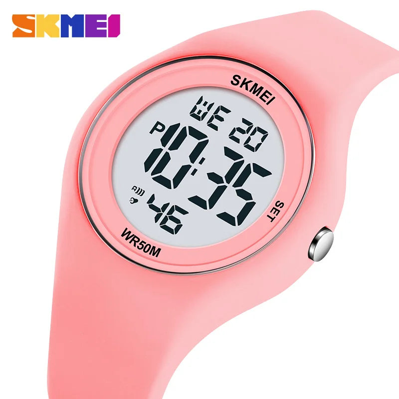 SKMEI Youth Outdoor Sports Digital Watch For Men Women Students 5Bar Waterproof Stopwatch Countdown Wristwatch Alarm Reloj Mujer