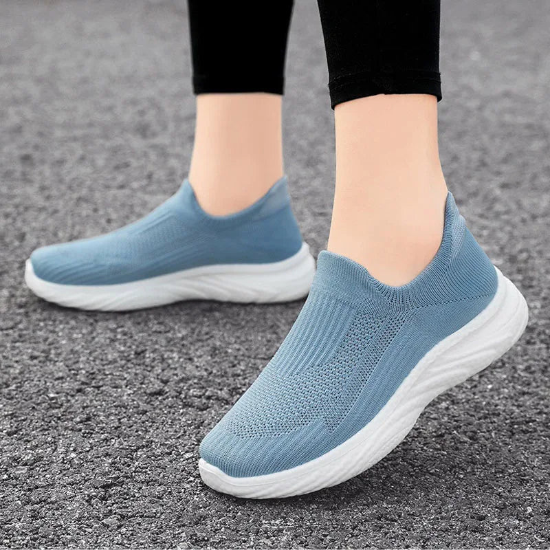 Knitted fabrics casual walking Shoes