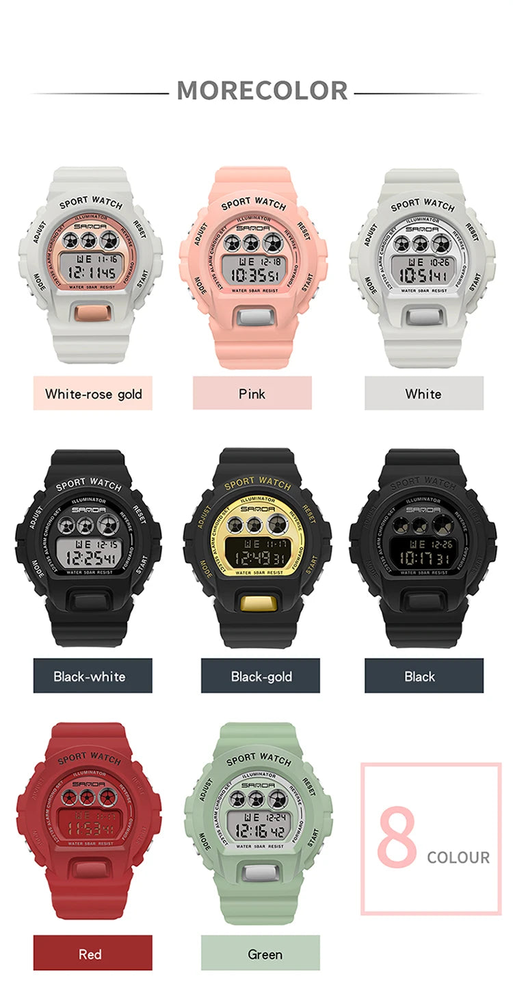 Waterproof sport military watches