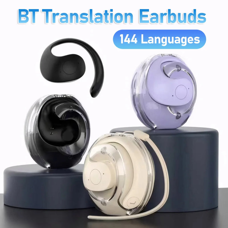 Wireless BT Translation Earbuds Real-time Translation Language Translation Earphones Over 140 Languages for Travel Business