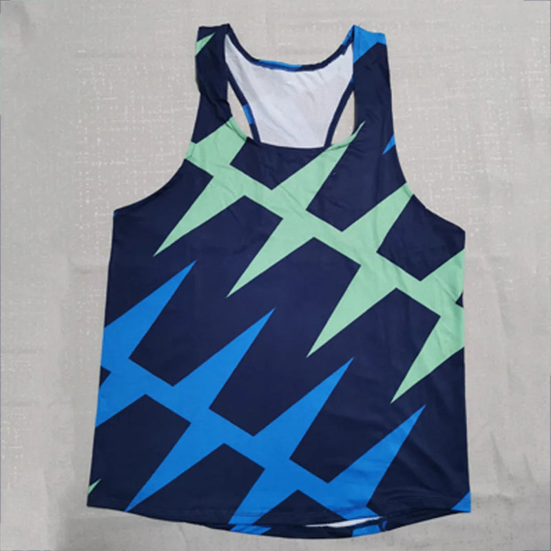 Running Vest Athletics Tank Top Runnning Speed Fitness Shirt Sleeveless Mens Clothing Athlete Track Field Singlet Customization