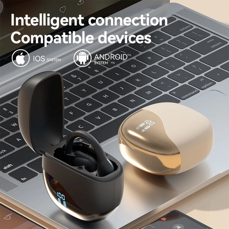 M62 Wireless Headphones Open Ear headset Air Conduction Waterproof Painless Wearing Earphones Running Headsets with Mic 
﻿