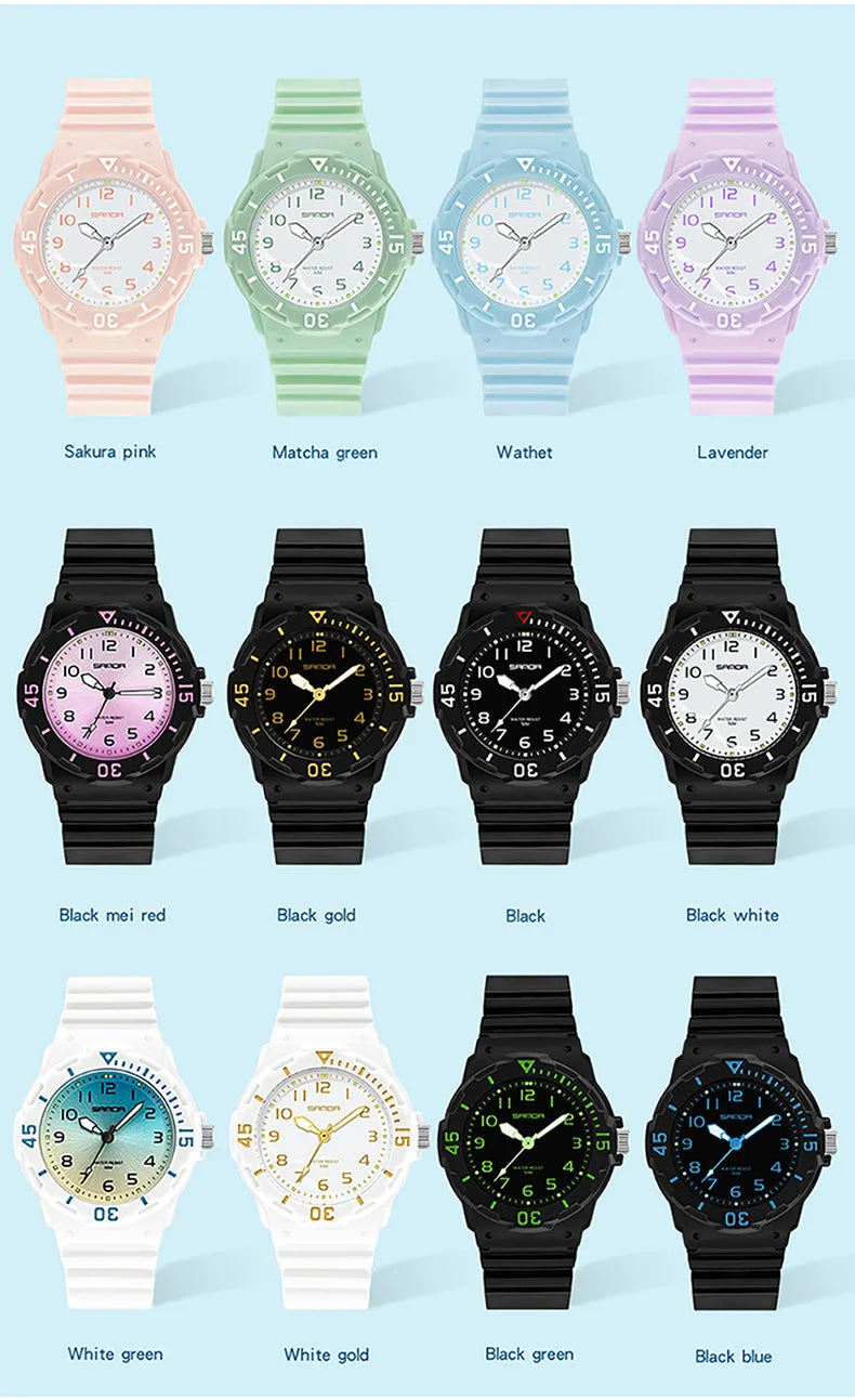 UTHAI Women Watch Sports Fashion Trend Outdoor Waterproof Creative Fresh Female High School Student Fashion Quartz Wristwatches