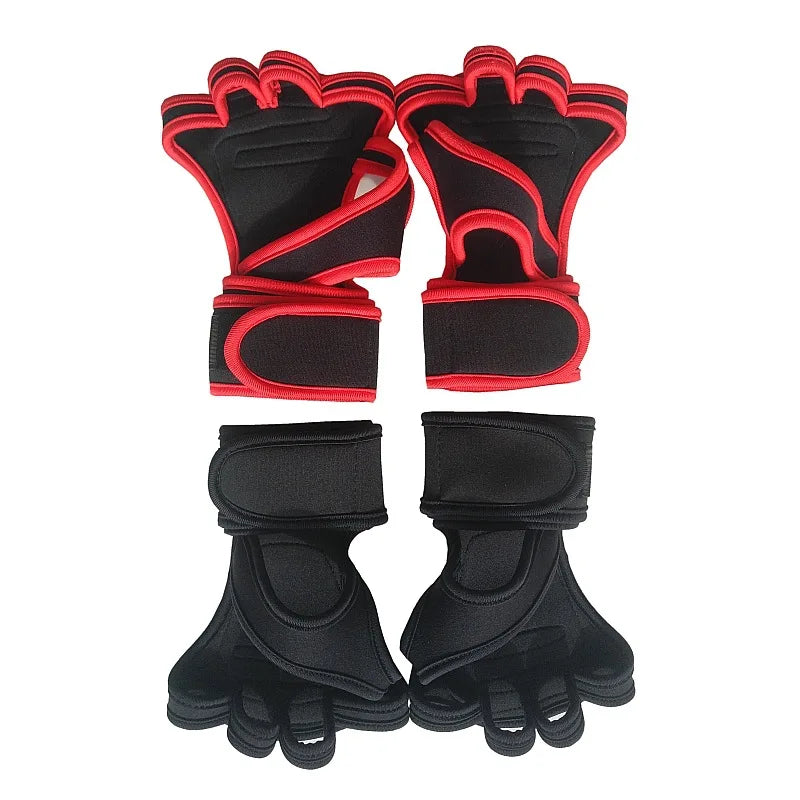 Weight Lifting Training Gloves for Women Men Fitness Sports Body Building Gymnastics Grips Gym Hand Palm Wrist Protector Gloves