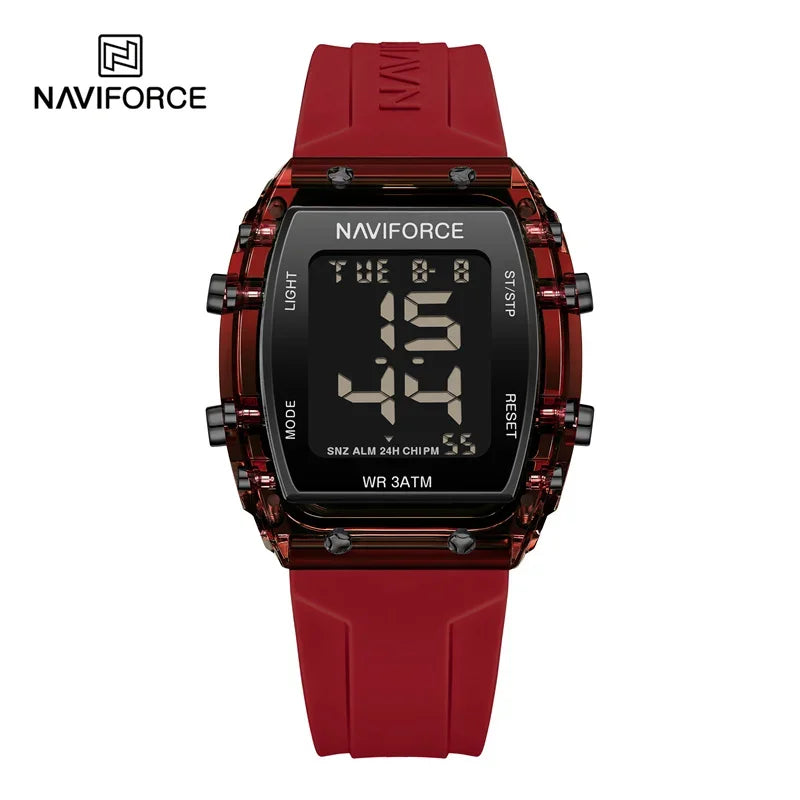 NAVIFORCE Women Wristwatch High Quality Waterproof Silicone Strap Clock Fashion Sport Luminous Electronic Watch Relogio Feminino