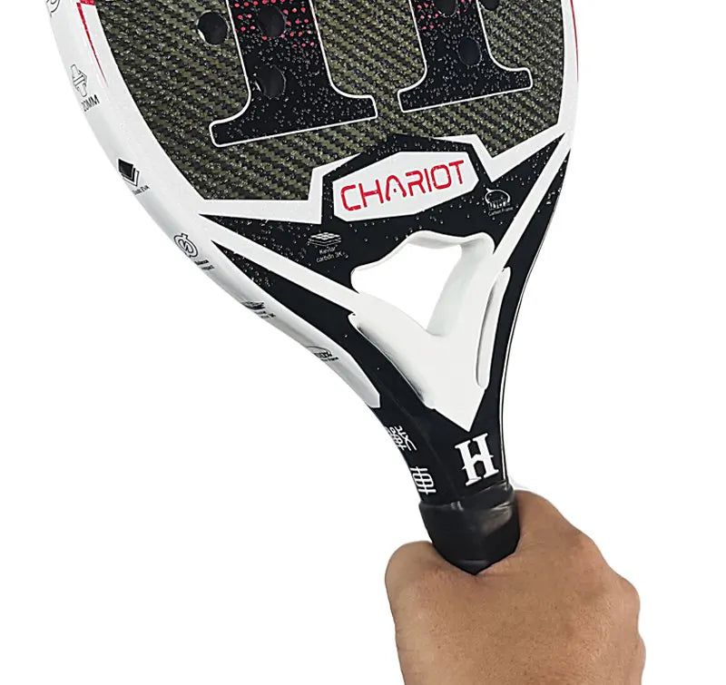 HOOWAN CHARIOT Beach Tennis Racket T700 Kevlar Carbon Fiber High-Grit Surface 20MM Mid-Hard EVA Core