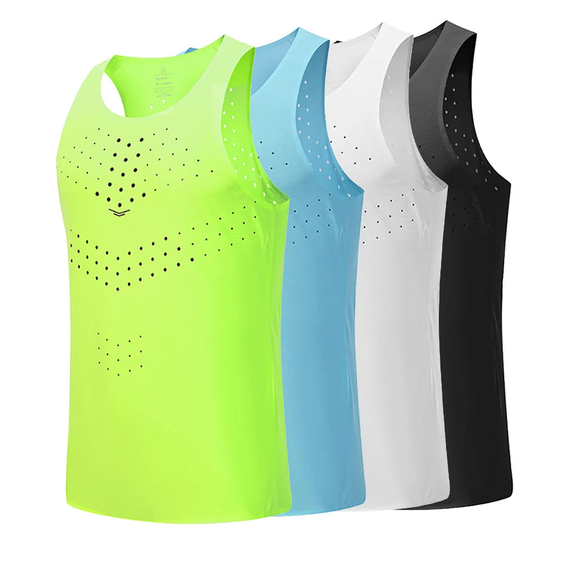 Men Tank Top Runnning Speed Singlet Fitness Shirt Women Sleeveless Vest Athlete Track Field Singlet Customization