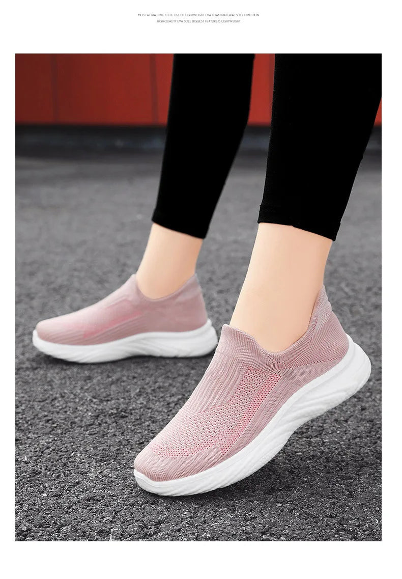 Knitted fabrics casual walking Shoes