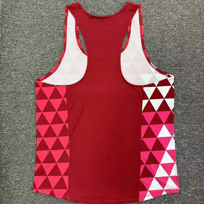 Men Running Marathon Singlets Sleeveless Gym Clothing Men Sleeveless Tank Top Vest for Men Running Vest Customization