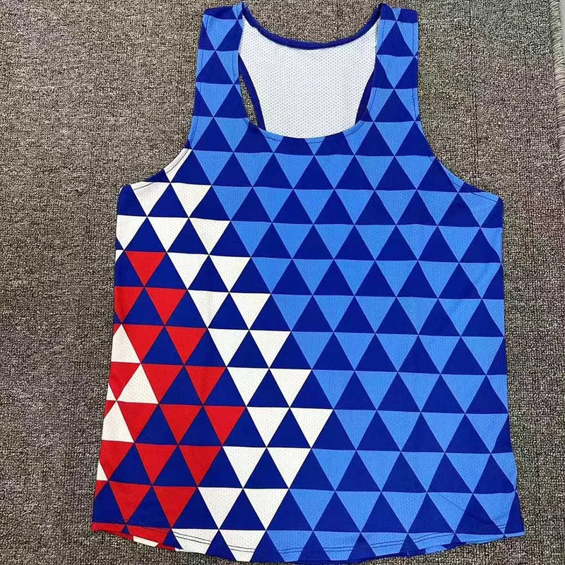 Men Running Marathon Singlets Sleeveless Gym Clothing Men Sleeveless Tank Top Vest for Men Running Vest Customization