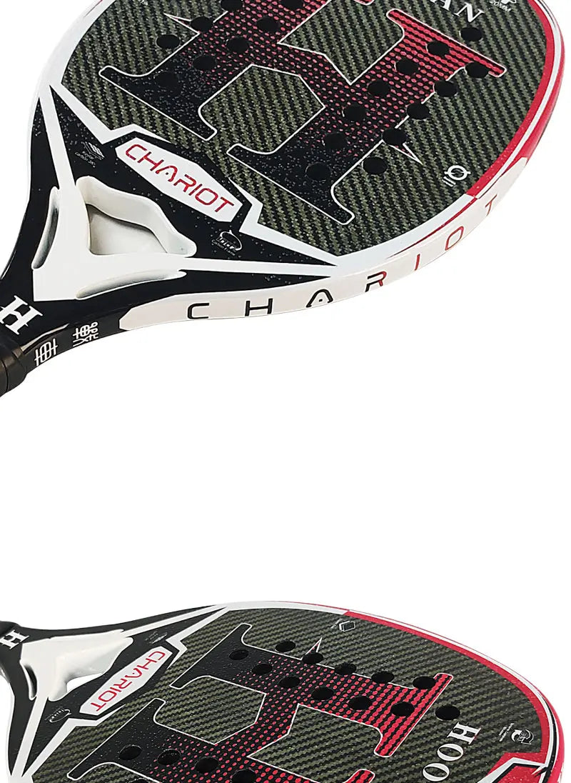 HOOWAN CHARIOT Beach Tennis Racket T700 Kevlar Carbon Fiber High-Grit Surface 20MM Mid-Hard EVA Core