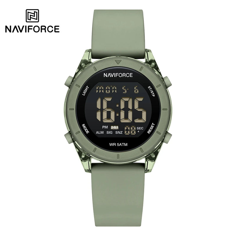 NAVIFORCE Sports Watch 2024 New Fashion Watches Waterproof Electronic LED Luminous Wristwatch Women's Sport Digital Round Clock