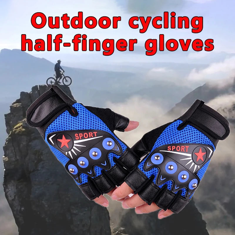 Cycling Gloves Half Finger Motorcycle Bicycle Breathable Anti-slip MTB Bike Fitness Sport Training Glove