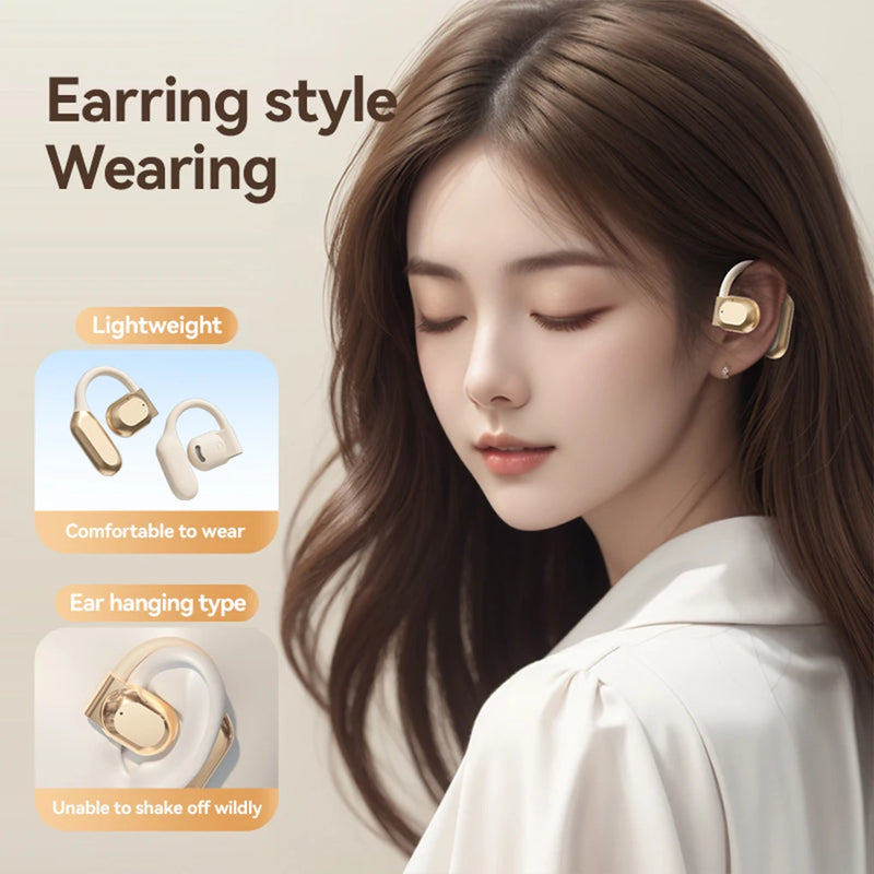 M62 Wireless Headphones Open Ear headset Air Conduction Waterproof Painless Wearing Earphones Running Headsets with Mic 
﻿