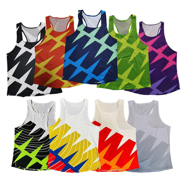 Running Vest Athletics Tank Top Runnning Speed Fitness Shirt Sleeveless Mens Clothing Athlete Track Field Singlet Customization