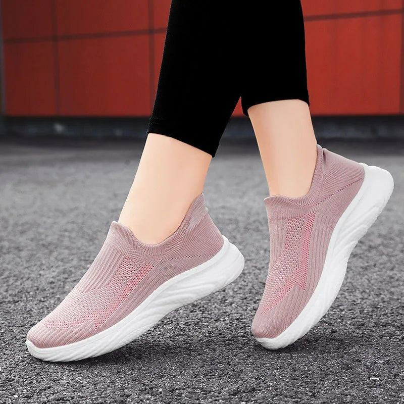 Knitted fabrics casual walking Shoes