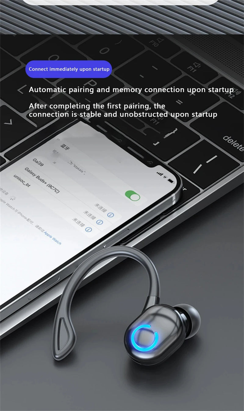 XIAOMI W6 Wireless Bluetooth5.2 Earphone Single Ear Portable In-Ear Headphone HiFi Stereo Sound Sport Running Headset With Mic