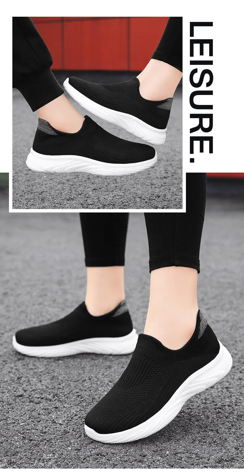 Knitted fabrics casual walking Shoes